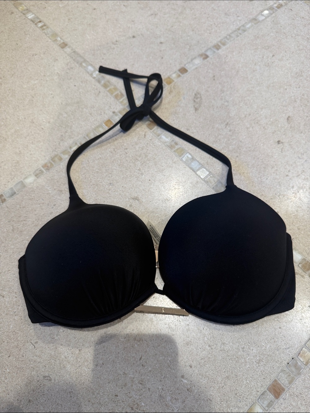 Black Halter Push-Up Bathing suit top- by Victoria's secret